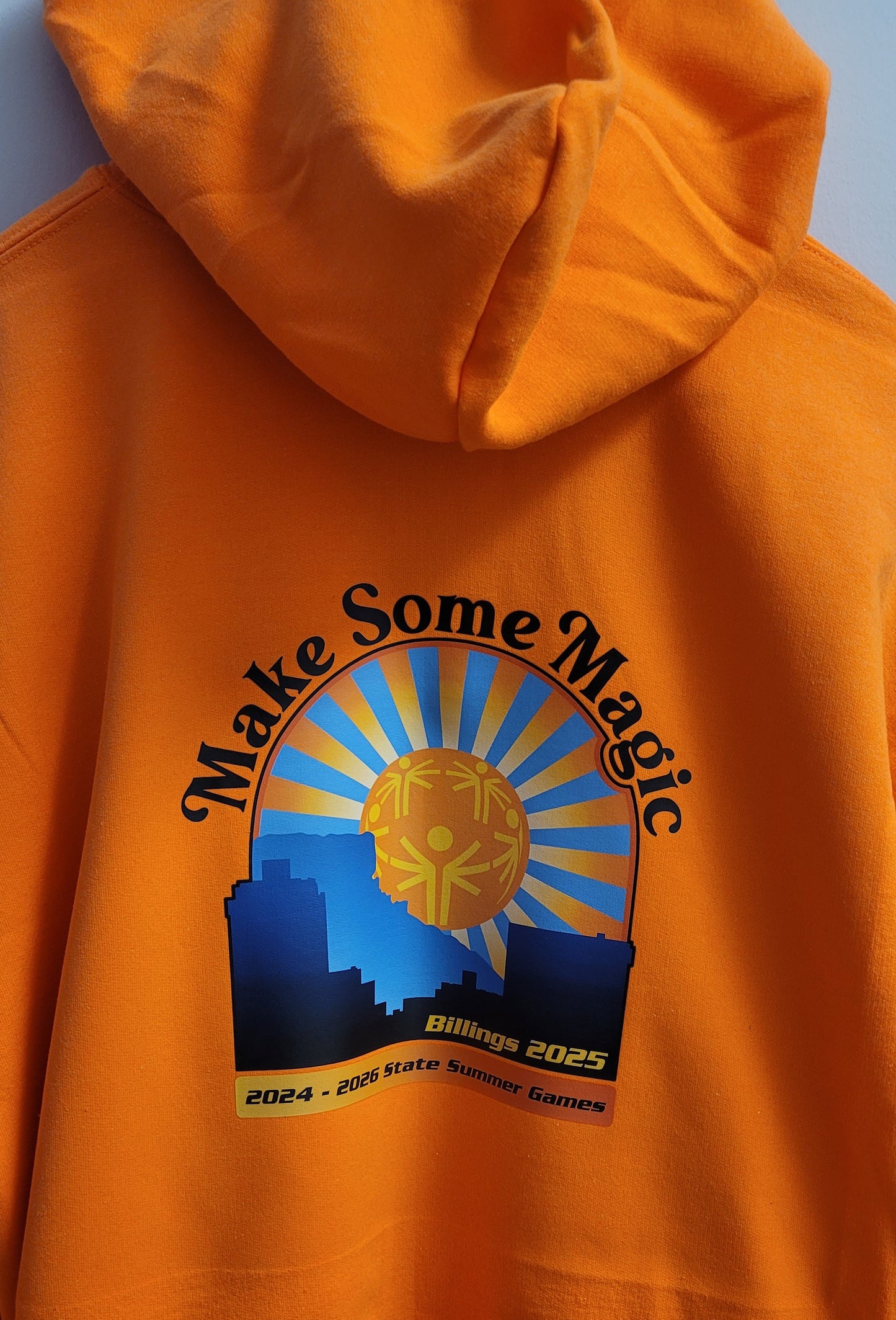 "Make Some Magic" Zip-Up Hoodie - Orange