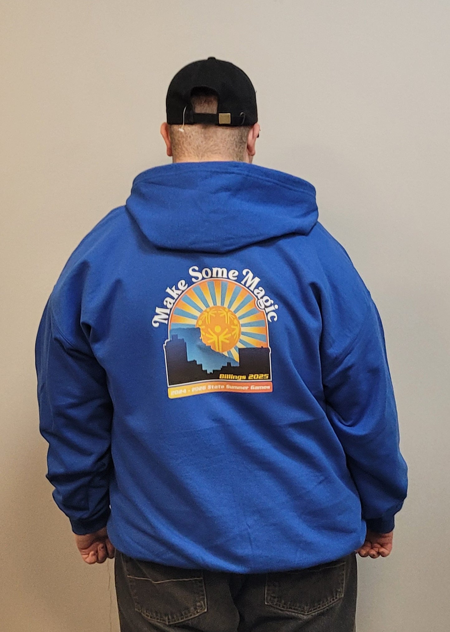 "Make Some Magic" Zip-Up Hoodie - Royal Blue