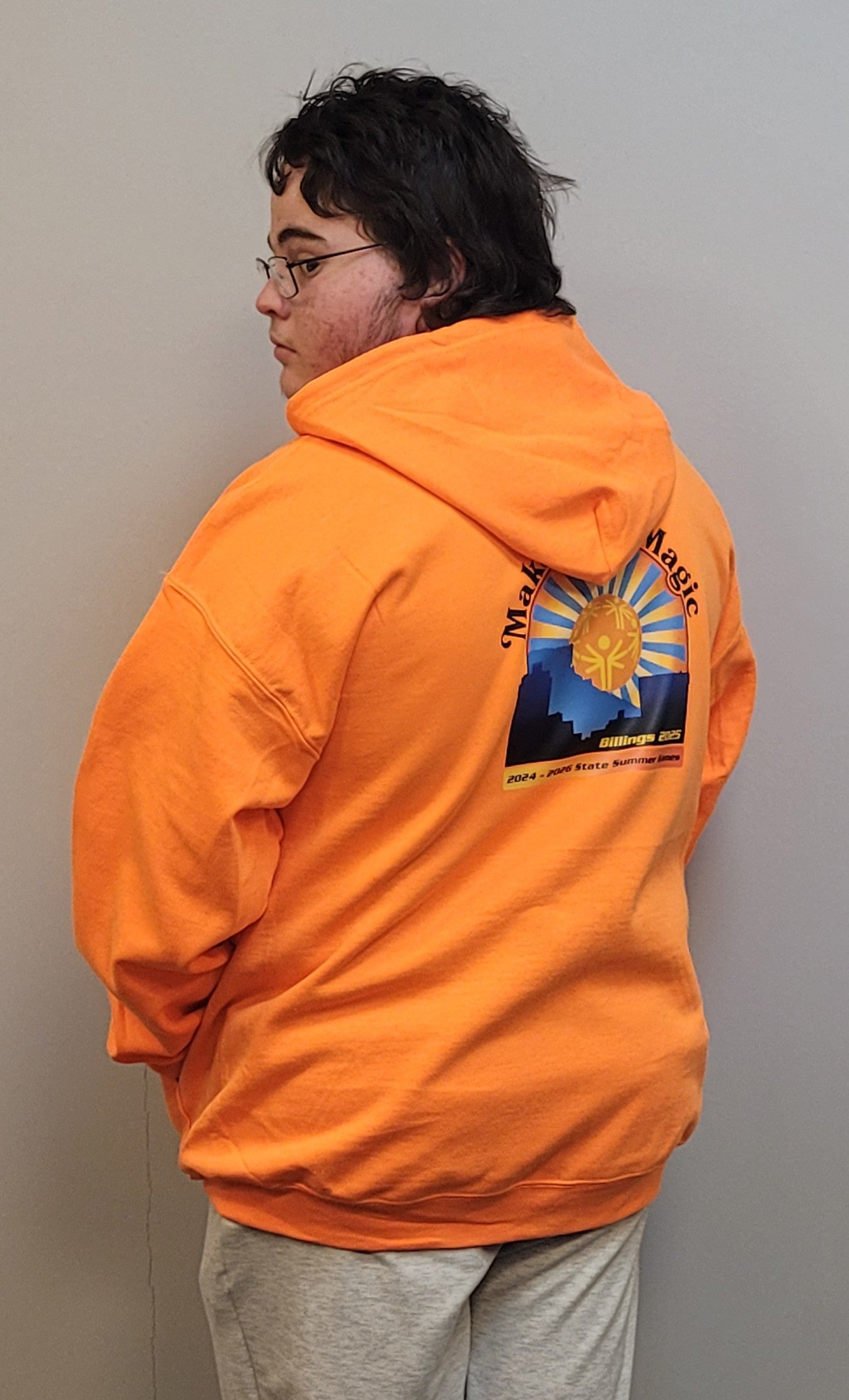 "Make Some Magic" Zip-Up Hoodie - Orange