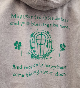 St. Patrick's Day-Irish Blessing Lightweight Zip-up Hoodie