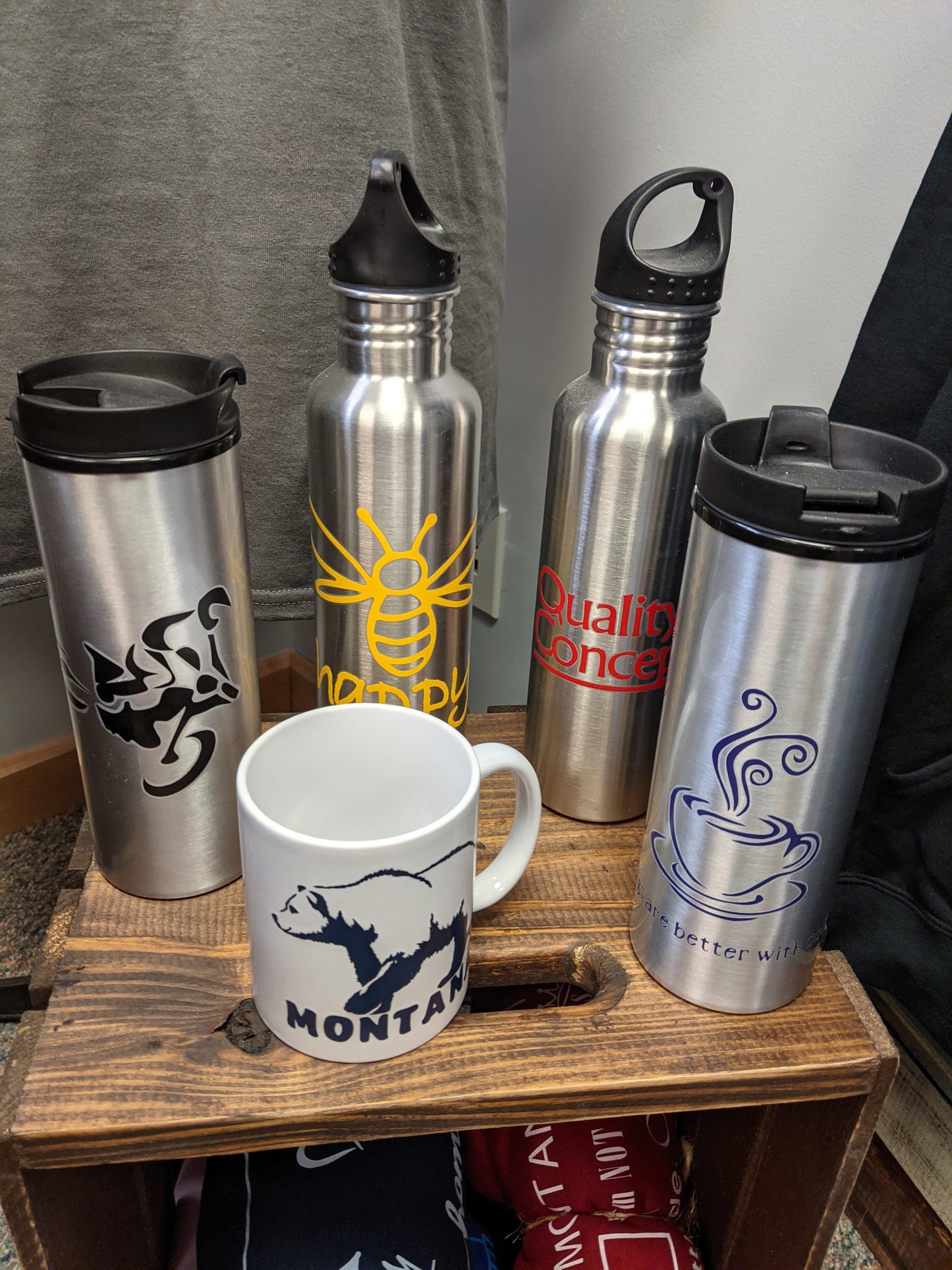 Water Bottles and Travel Mugs